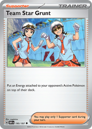 Pokémon TCG SV3: Obsidian Flames 195/197 Team Star Grunt Uncommon Ungraded