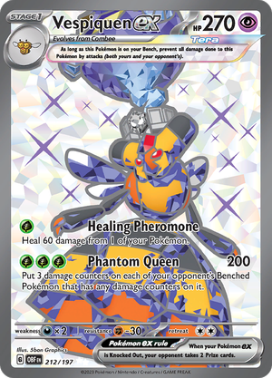 Pokémon TCG Vespiquen ex 212/197 SV03: Obsidian Flames UR Full Art Ungraded