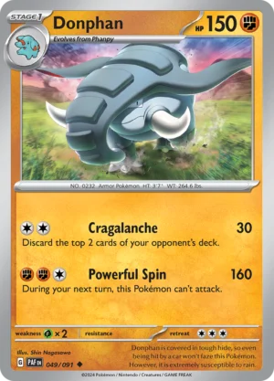 Pokémon TCG SV: Paldean Fates 049/091 Donphan Uncommon Ungraded