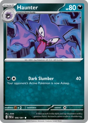 Pokémon TCG SV: Paldean Fates 056/091 Haunter Common Ungraded