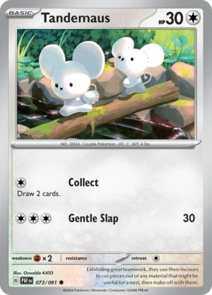 Pokémon TCG SV: Paldean Fates 073/091 Tandemaus Common Ungraded