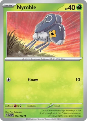 Pokémon TCG SV4: Paradox Rift 013/182 Nymble Common Ungraded