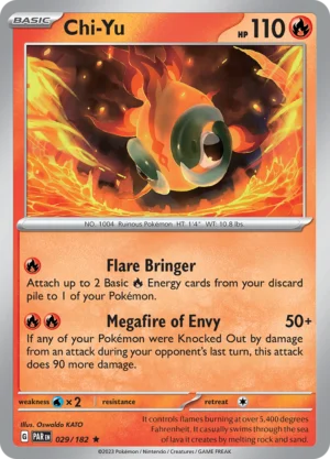 Pokémon TCG SV4: Paradox Rift 029/182 Chi-Yu Rare Ungraded