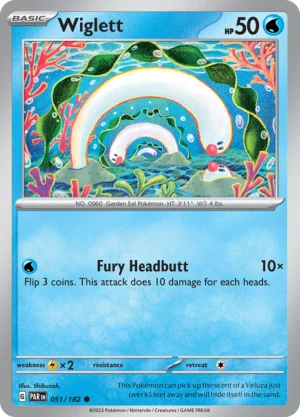 Pokémon TCG SV4: Paradox Rift 051/182 Wiglett Common Ungraded