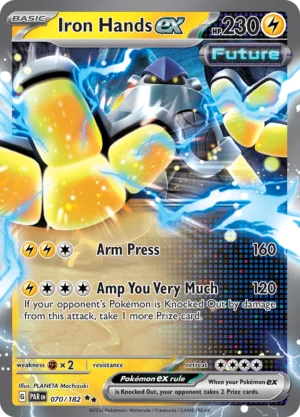 Pokémon TCG SV4: Paradox Rift 070/182 Iron Hands ex Double Rare Ungraded