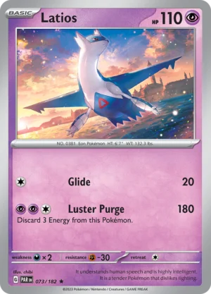 Pokémon TCG SV4: Paradox Rift 073/182 Latios Rare Ungraded