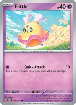 Pokémon TCG SV4: Paradox Rift 079/182 Flittle Common Ungraded