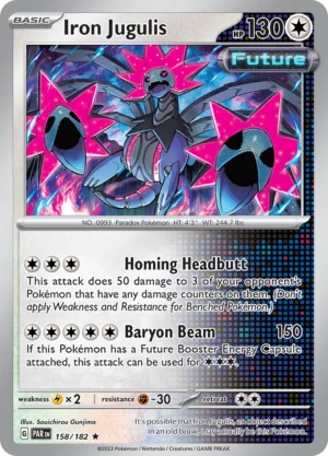 Pokémon TCG SV4: Paradox Rift 158/182 Iron Jugulis Rare Ungraded