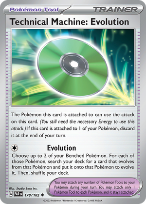 Pokémon TCG SV4: Paradox Rift 178/182 Technical Machine: Evolution Uncommon Ungraded