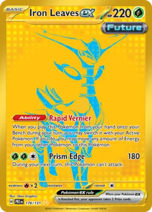 Pokémon TCG Iron Leaves ex 176/131 SV: Prismatic Evolutions HR Full Art Ungraded