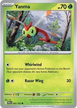 Pokémon TCG SV10: Destined Rivals 002/182 Yanma Common Ungraded