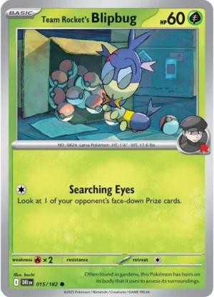 Pokémon TCG SV10: Destined Rivals 015/182 Team Rocket's Blipbug Common Ungraded