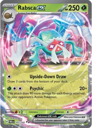 Pokémon TCG SV10: Destined Rivals 025/182 Rabsca ex Double Rare Ungraded