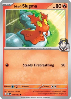 Pokémon TCG SV10: Destined Rivals 035/182 Ethan's Slugma Common Ungraded