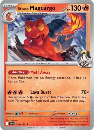 Pokémon TCG SV10: Destined Rivals 036/182 Ethan's Magcargo Rare Ungraded