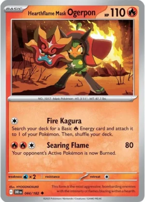 Pokémon TCG SV10: Destined Rivals 044/182 Hearthflame Mask Ogerpon Uncommon Ungraded