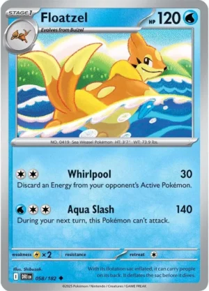 Pokémon TCG SV10: Destined Rivals 058/182 Floatzel Uncommon Ungraded