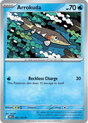 Pokémon TCG SV10: Destined Rivals 062/182 Arrokuda Common Ungraded