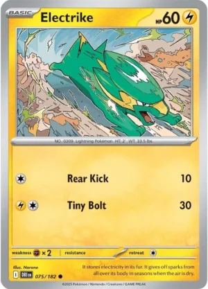 Pokémon TCG SV10: Destined Rivals 075/182 Electrike Common Ungraded
