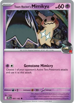Pokémon TCG SV10: Destined Rivals 087/182 Team Rocket's Mimikyu Uncommon Ungraded
