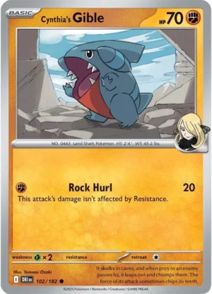 Pokémon TCG SV10: Destined Rivals 102/182 Cynthia's Gible Common Ungraded