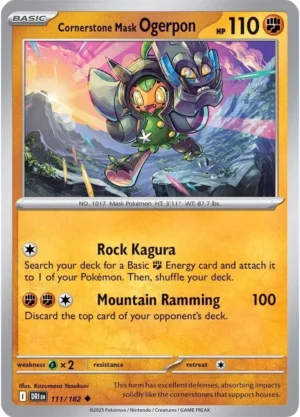 Pokémon TCG SV10: Destined Rivals 111/182 Cornerstone Mask Ogerpon Uncommon Ungraded