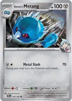 Pokémon TCG SV10: Destined Rivals 144/182 Steven's Metang Uncommon Ungraded