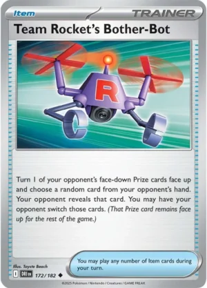 Pokémon TCG SV10: Destined Rivals 172/182 Team Rocket's Bother-Bot Uncommon Ungraded