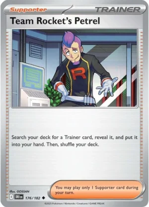 Pokémon TCG SV10: Destined Rivals 176/182 Team Rocket's Petrel Uncommon Ungraded