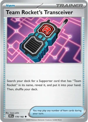 Pokémon TCG SV10: Destined Rivals 178/182 Team Rocket's Transceiver Uncommon Ungraded