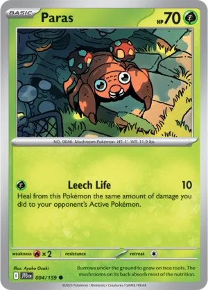 Pokémon TCG SV9: Journey Together 004/159 Paras Common Ungraded
