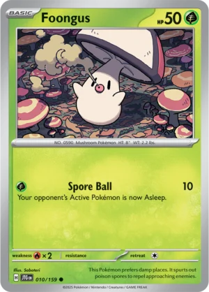 Pokémon TCG SV9: Journey Together 010/159 Foongus Common Ungraded
