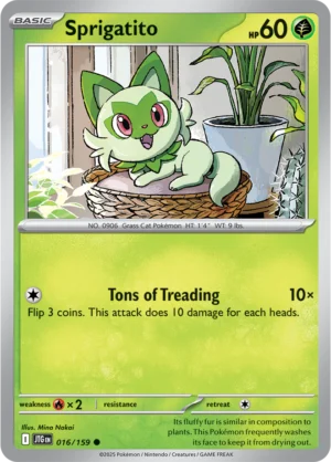 Pokémon TCG SV9: Journey Together 016/159 Sprigatito Common Ungraded
