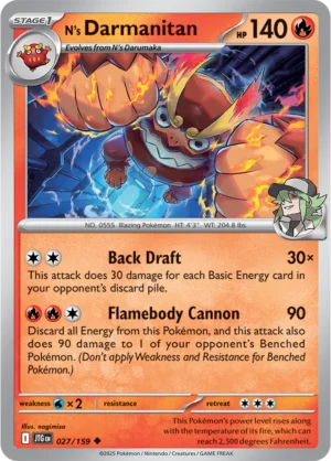Pokémon TCG SV9: Journey Together 027/159 N's Darmanitan Uncommon Ungraded