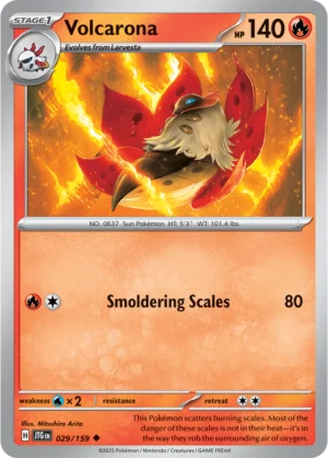 Pokémon TCG SV9: Journey Together 029/159 Volcarona Uncommon Ungraded