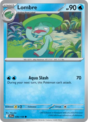 Pokémon TCG SV9: Journey Together 036/159 Lombre Common Ungraded