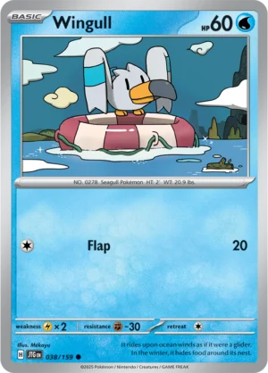 Pokémon TCG SV9: Journey Together 038/159 Wingull Common Ungraded