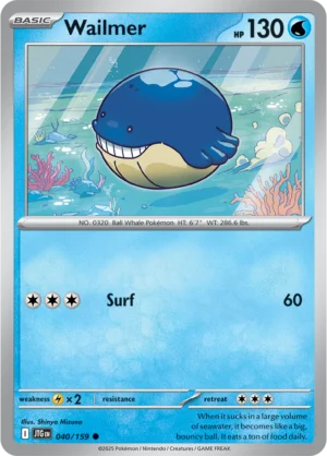 Pokémon TCG SV9: Journey Together 040/159 Wailmer Common Ungraded