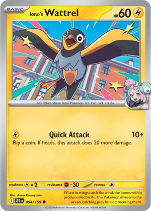 Pokémon TCG SV9: Journey Together 054/159 Iono's Wattrel Common Ungraded