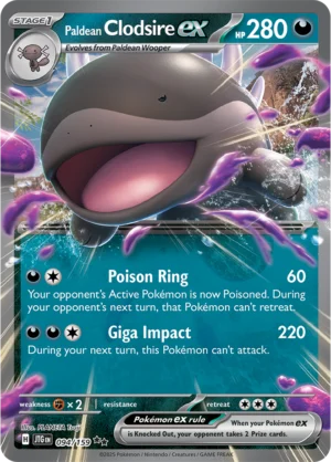 Pokémon TCG SV9: Journey Together 094/159 Paldean Clodsire ex Double Rare Ungraded