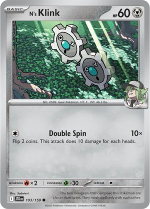 Pokémon TCG SV9: Journey Together 103/159 N's Klink Common Ungraded