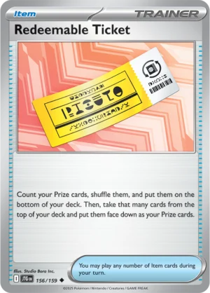 Pokémon TCG SV9: Journey Together 156/159 Redeemable Ticket Uncommon Ungraded