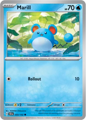 Pokémon TCG SV7: Stellar Crown 033/142 Marill Common Ungraded