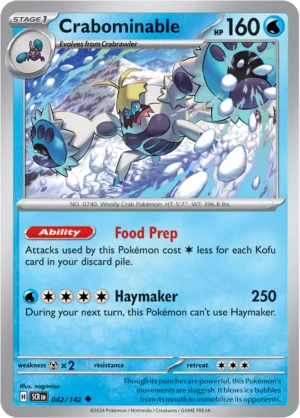 Pokémon TCG SV7: Stellar Crown 042/142 Crabominable Uncommon Ungraded