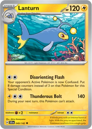 Pokémon TCG SV7: Stellar Crown 049/142 Lanturn Uncommon Ungraded