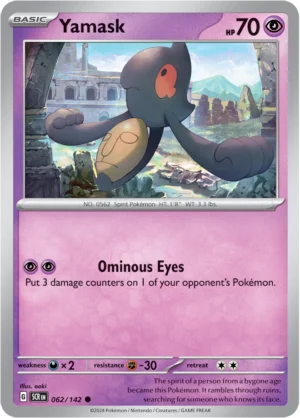 Pokémon TCG SV7: Stellar Crown 062/142 Yamask Common Ungraded