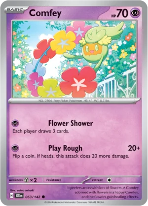 Pokémon TCG SV7: Stellar Crown 063/142 Comfey Common Ungraded