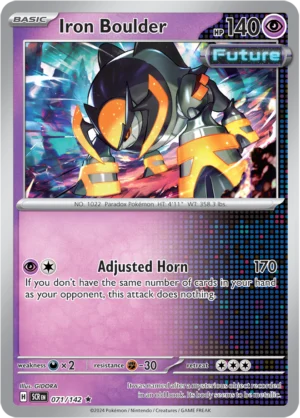 Pokémon TCG SV7: Stellar Crown 071/142 Iron Boulder Rare Ungraded