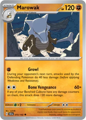 Pokémon TCG SV7: Stellar Crown 073/142 Marowak Uncommon Ungraded
