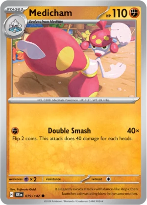 Pokémon TCG SV7: Stellar Crown 079/142 Medicham Common Ungraded
